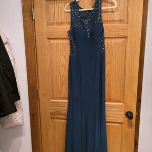Betsy & Adam Green Halter Formal Gown